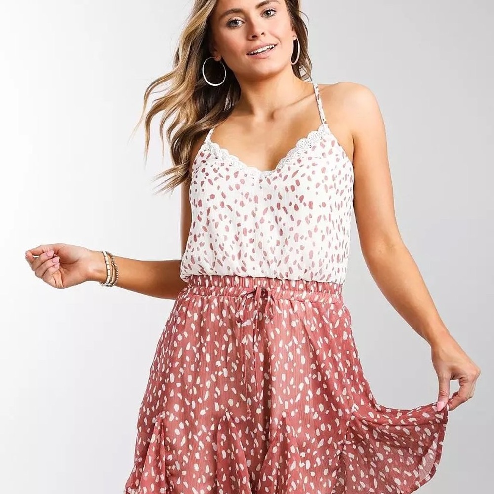 Buckle Willow & Root Pink Spotted Dress. Size Small.